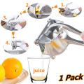 Silver Aluminum Alloy Manual Juicer Fruit Squeezer Juice Squeezer Lemon Orange Juicer Press Household Multifunctional Juicer
