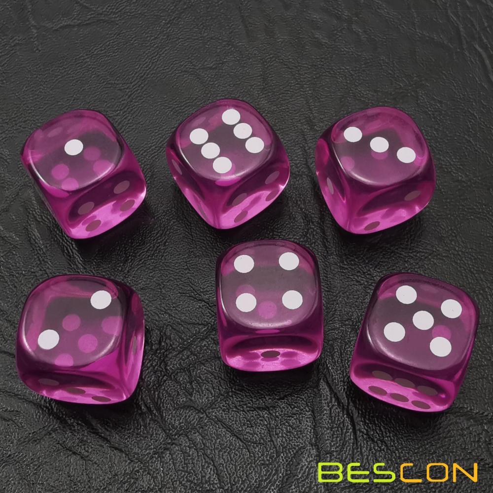 14.5MM Printing Precision Dice Translucent Purple 0.57inch