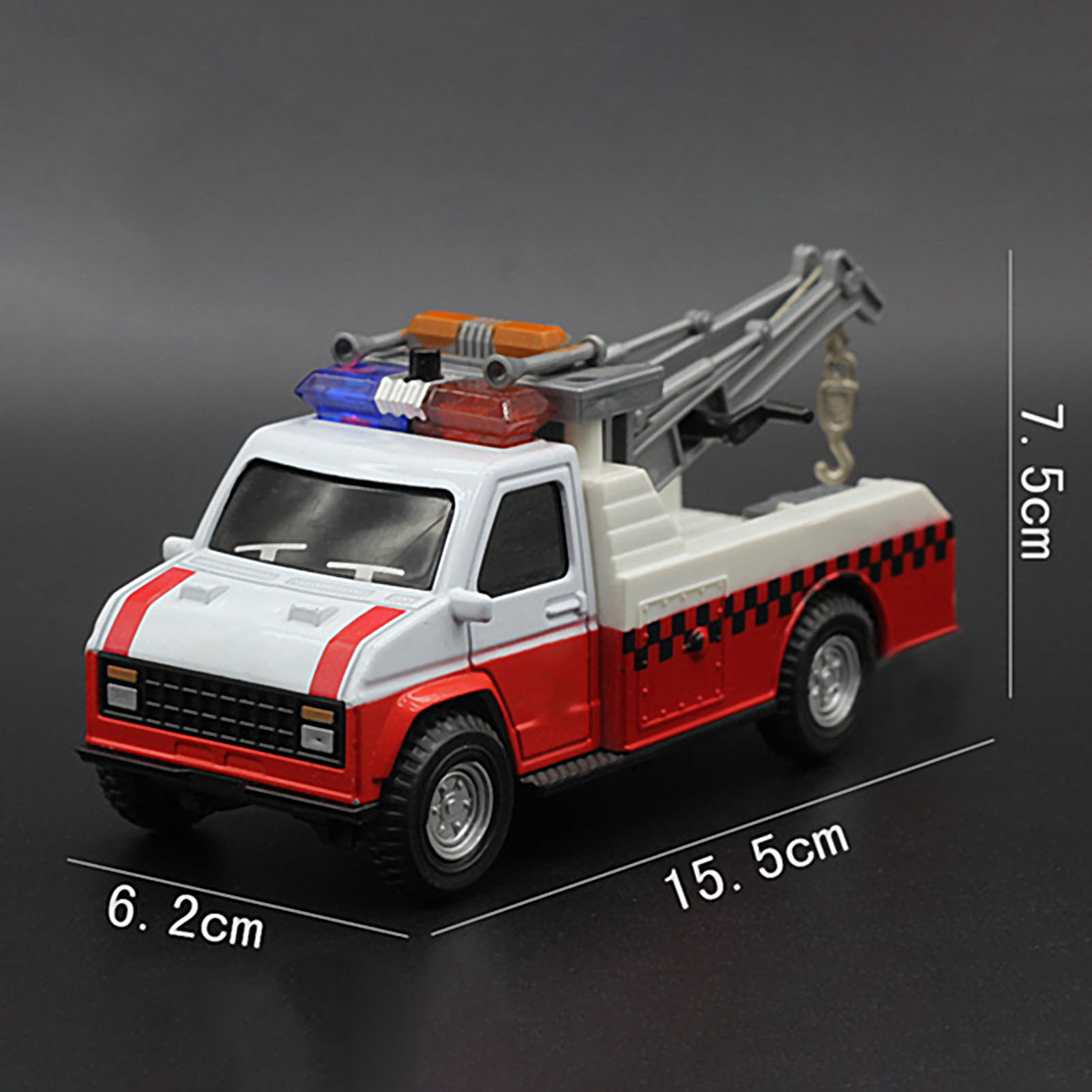 1/28 Pull Back Traffic Police Rescue Truck Crane Car Kids Simulation Model Toy