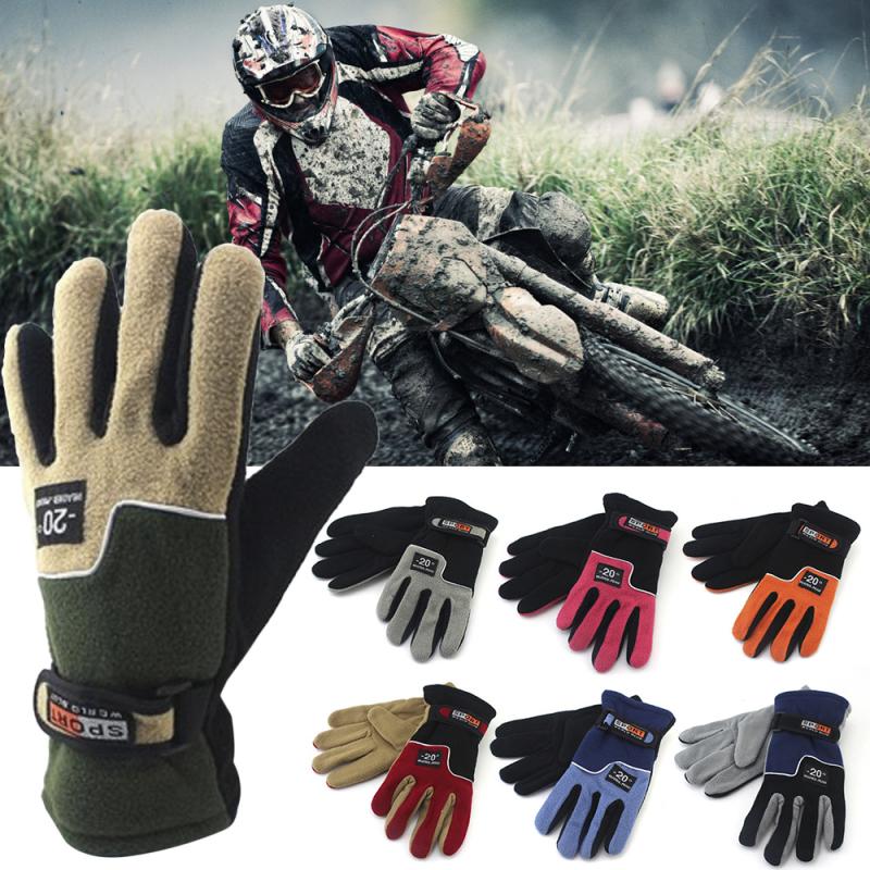 Winter Thermal Cycling Gloves Unisex Touch Screen Full Finger Gloves Outdoor Sports Motorcycle Hiking Bicycle Riding Gloves