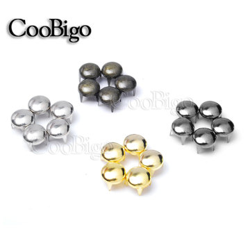 100pcs 8mm Round Dome Rivets Spike Studs Spots Nailhead Punk Rock DIY Leather Craft for Shoes Clothing Bag Parts Decoration
