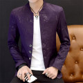 2020 Men's Suit Jacket Male Spring Autumn High Quality Fashionsmall Suit Casual Collar Suit Youth Handsome Trend Slim Print Suit