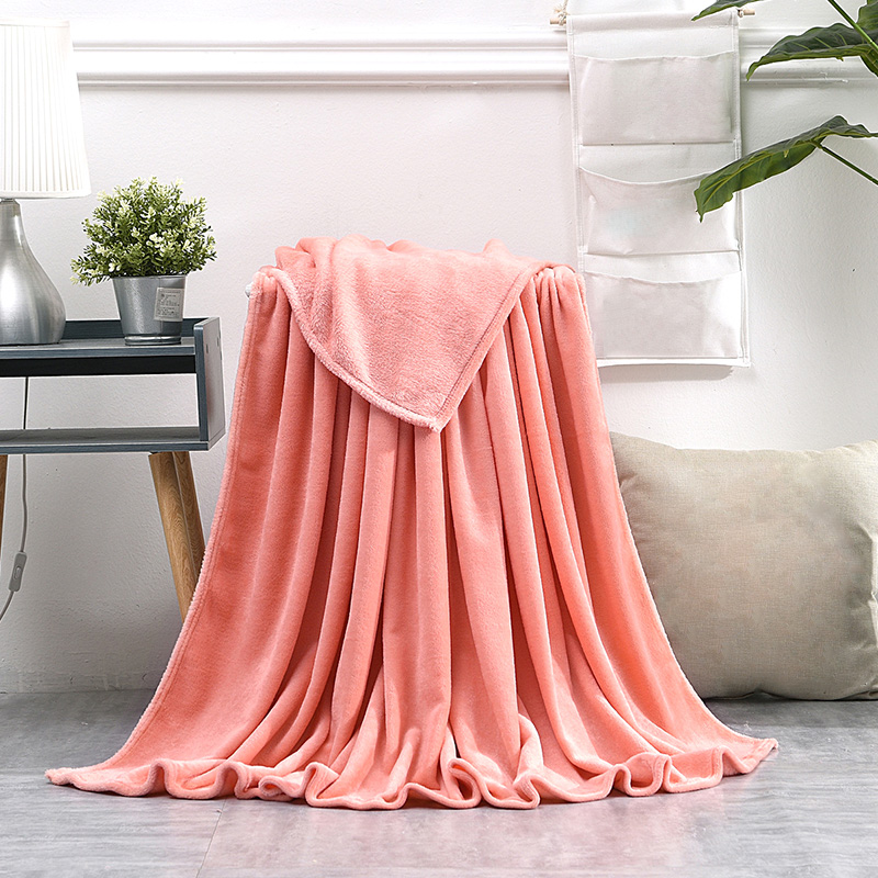 50x70cm Blanket Solid Color Coral Fleece Blanket Super Soft Winter Warm Bedspread Sofa Towel Bedding Sheets Machine washable