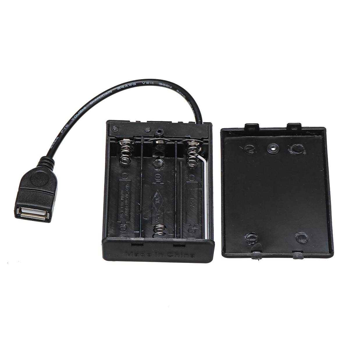 Battery Box + 7 Port USB 2.0 HUB Splitter Switch Bricks LED Lighting Kit Installing ( Battery Not Included )