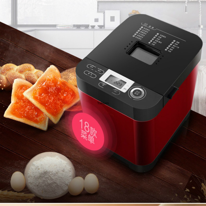 220V Household Fully Automatic Knead Dough Fermentation Smart Multi-functional Breakfast Toaster Bread Maker