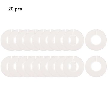 20/40pcs White DIY Clothing Size Dividers Wardrobe Round Plastic Clothes Hanger Marks