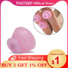 2Pcs Pink Silicone Vacuum Cupping Cup Strong Suction Body Massage Chinese Medical Acupoint Therapy Slimming Detoxification