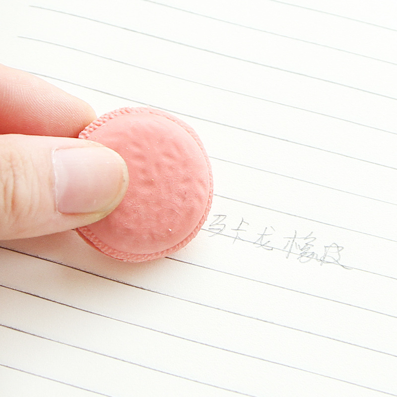 5 Pieces Cute Kawaii Colorful Cake Rubber Eraser Creative Macaron Erasers School Office Supplies Stationery Student Kids Gift