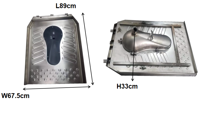stainless steel squat toilet