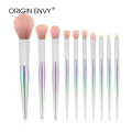 ORIGIN ENVY 10pcs Rainbow Crystal Frosted Handle Profession Makeup Brushes Set Foundation Eyeshadow Makeup Brush Beauty Tool Kit