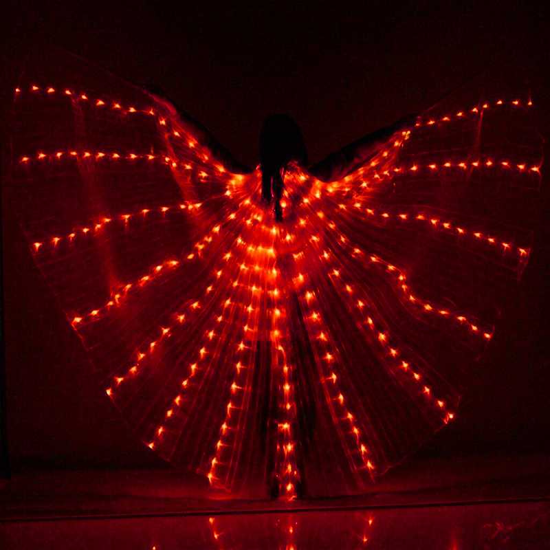 LED Glowing Wings Ballet Costume Fluorescent Butterfly Dance Cloak Dance Costume Belly Dance Cloak Prop Performance Clothing