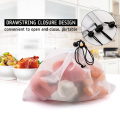 6pcs Reusable Vegetable Fruit Bags Barrel Packaging Eco Friendly Shopping Mesh Produce Bags Washable Kitchen Organizer Pouch
