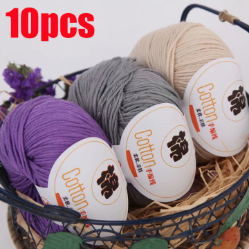 10pcs Yarn for Hand Knitting Cotton 100% Soft Combed Thread Crochet 500g Yarn Hand Knitting Colorful Organic Yarn