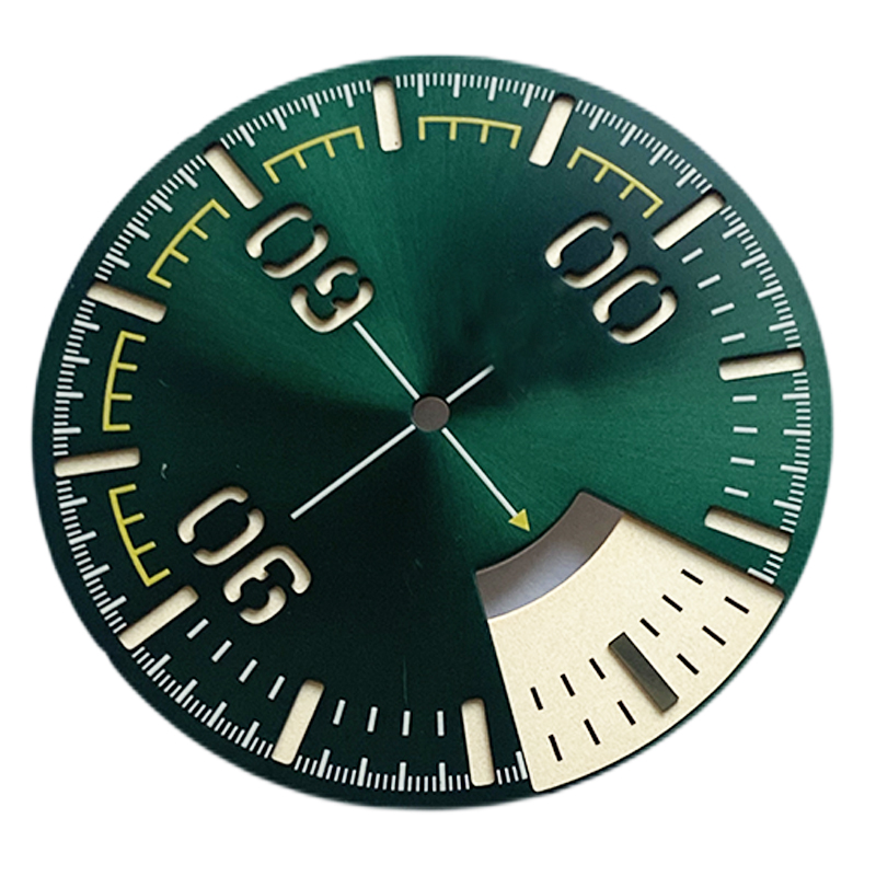 Sandwich dial in crosshair watch dial