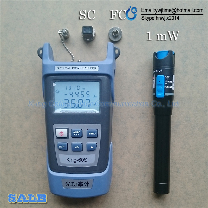 2 In1 FTTH Fiber Optic Tool Kit Fiber Optical Power Meter -70 + 10dBm and 5km 1mW Visual Fault Locator Fiber optic test pen