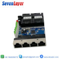 Ethernet switch Fiber Optical Media Converter Single Mode 4 RJ45 and 2 SC fiber Port 10/100M PCBA