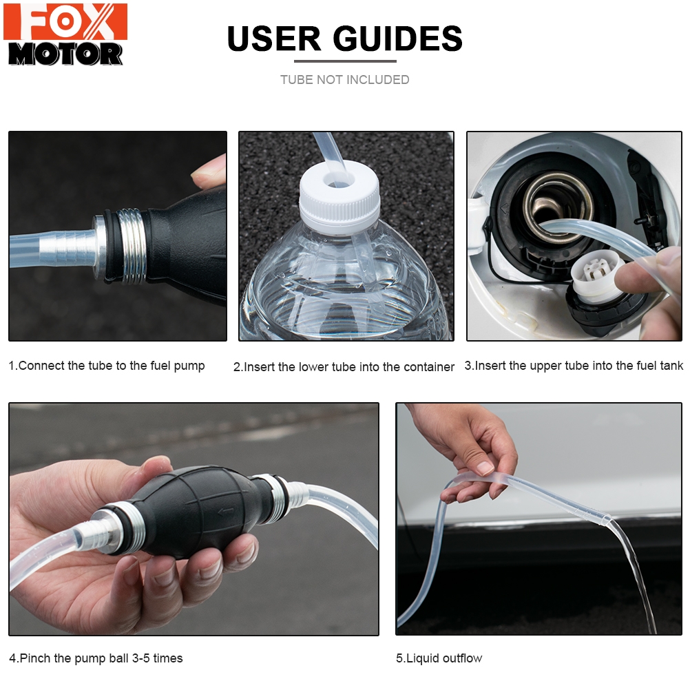 Universal Fuel Pump Rubber Manual Transfer Liquid Gasoline Petrol Diesel Aluminum Hand Primer Bulb Tube For Car Boat