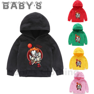 Children Hooded Hoodies Kids Movie It Clown Pennywise Joker Print Sweatshirts Baby Pullover Tops Girls Boys Clothes,KMT5171