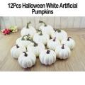 12Pcs Simulation Small Pumpkin Foam Mini Halloween White Pumpkin DIY Craft Artificial Pumpkin Party Wedding Decor Supplies