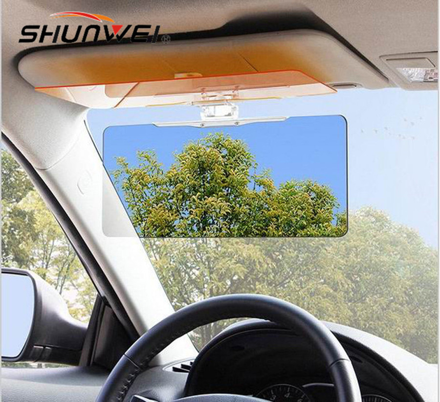 Car Anti Glare Goggles Mirror Car Sun Visor Sunscreen Shade Car Sunshade with Night Vision Goggles+Sunglasses