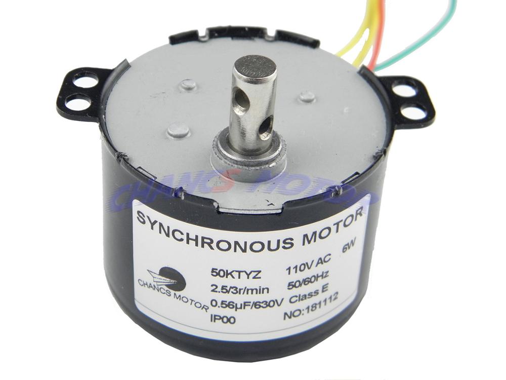 CHANCS AC Motor Manufactures 50KTYZ AC 110V 2.5-3RPM Synchronous Motor Geare Box 6W