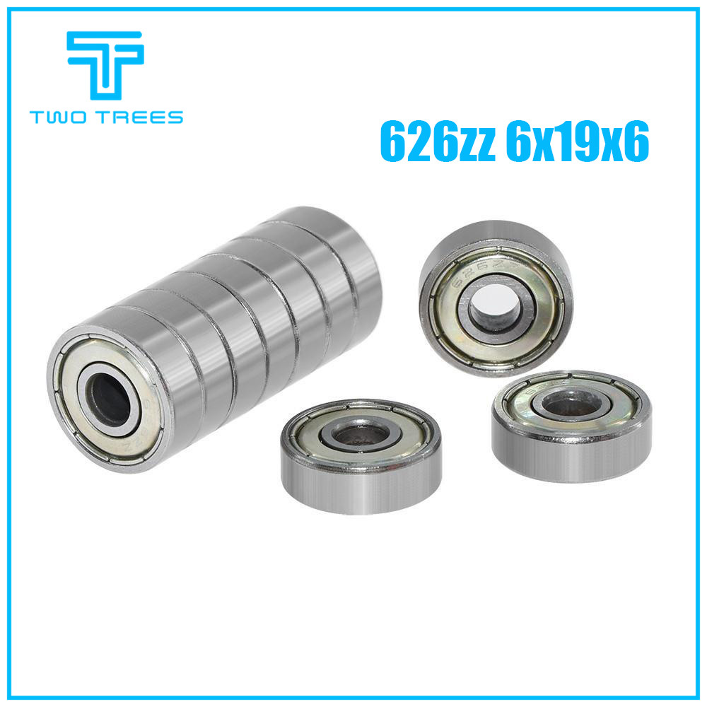 10PCS/lot Flange Ball Bearing 623zz 624zz 625zz Deep Groove Flanged Pulley Wheel for 3D Printers Parts