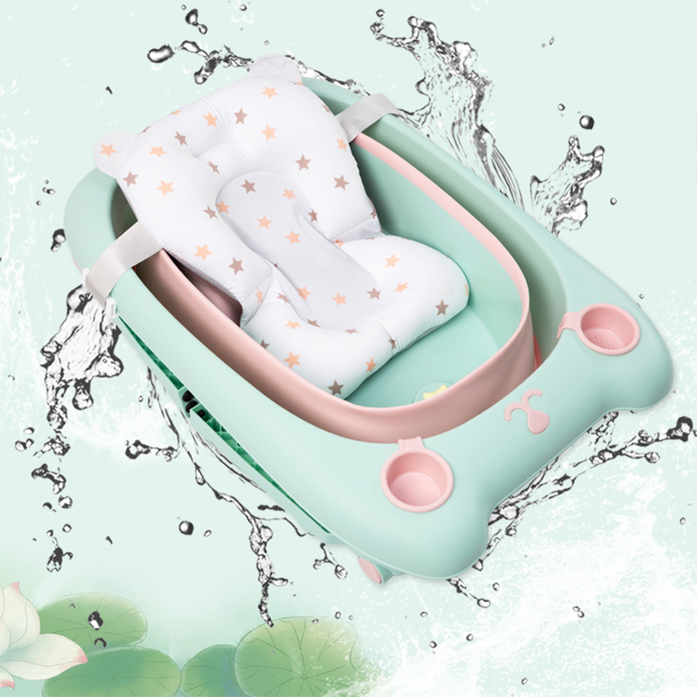 Non-slip padded baby bath cushion, newborn baby bath mattress cushion safety bath seat