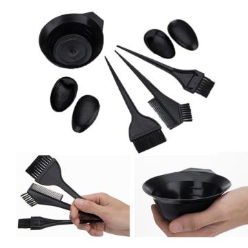 8Pcs /Set Hair coloring bowl Hair Dye Colouring Brush Comb Black Plastic Mixing Bowl Barber Salon Tint Hairdressing Styling Tool