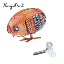 MagiDeal 1Pc Iron Wind Up Clockwork Pecking Chick Model Children Baby Adult Bedtime Classic Animal Toy for Collectible Best Gift