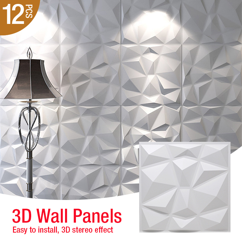 50x50cm 3D tile panel mold plaster wall 3D wall sticker living room 3D wallpaper Waterproof wall cloth ceiling Bathroom Kitchen