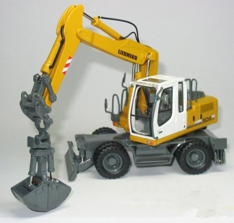 1:50 LIEBHERR A904C Multifunctional Wheeled Excavator Engineering Machinery Diecast Toy Model 58004 for Collection,Decoration