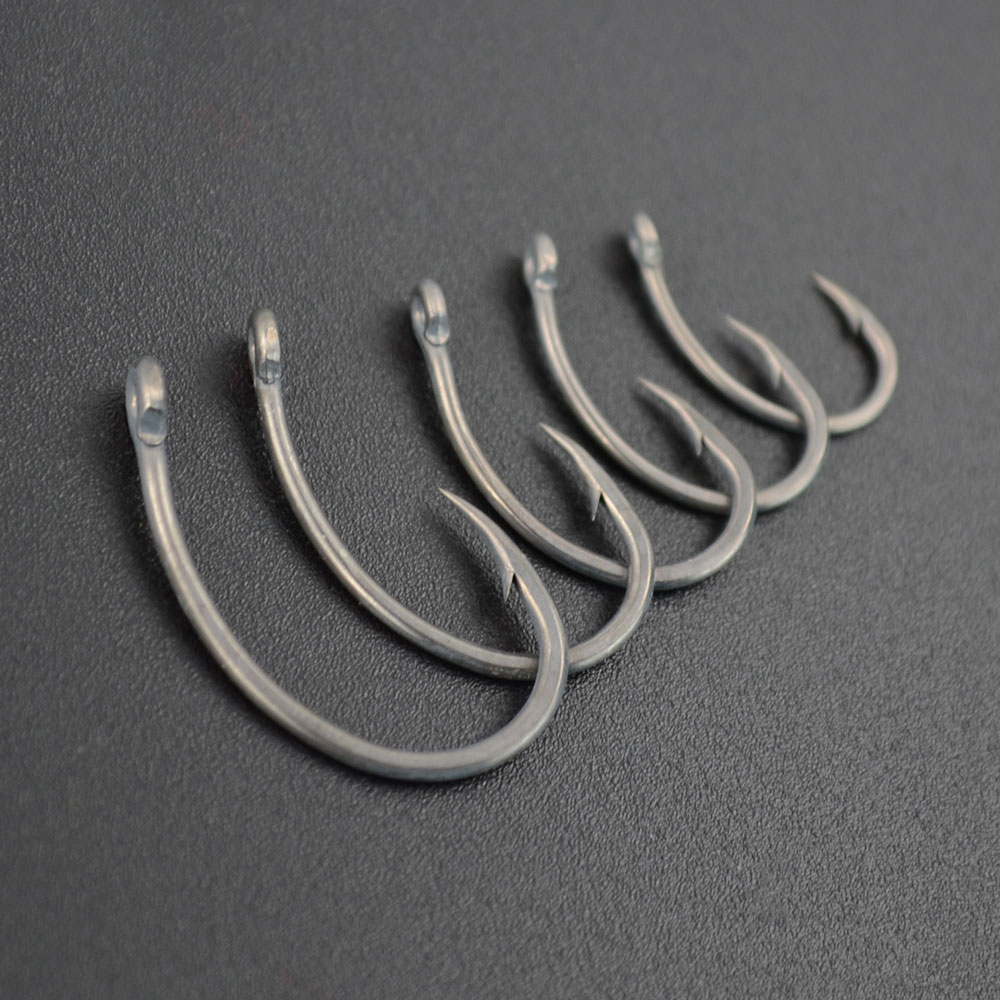 100pcs Coating High Carbon Stainless Steel Barbed hooks Carp Fishing Hooks Pack with Retail Original Box 8011