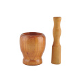 Wooden Mortar And Pestle Set Spice Bowl Pill Crusher Kitchen Home Wood New Style Supplies