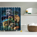 Wolf Shark Shower Curtain 3D Print Bathroom Waterproof Polyester Bath Curtain Octopus Washable Bath Decor Curtains With 12 Hooks