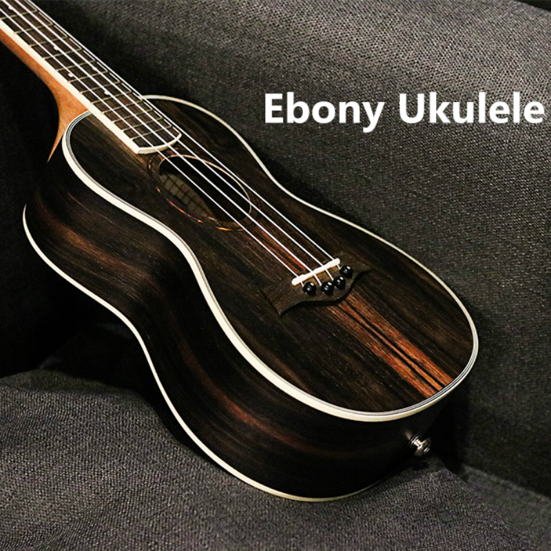 Ukulele 23 26 Inches Concert Ebony Mini Electric Acoustic Guitar 4 Strings Ukelele Guitarra Install Pickup Stringed Instrument