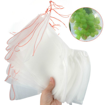 20pcs set White Plant Fruit Protect Drawstring Mesh Net Bag Garden Greenhouse Plant Cover Fruit Protection Garden Accessories