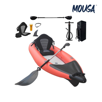 Durable Red Inflatable Kayak for Two