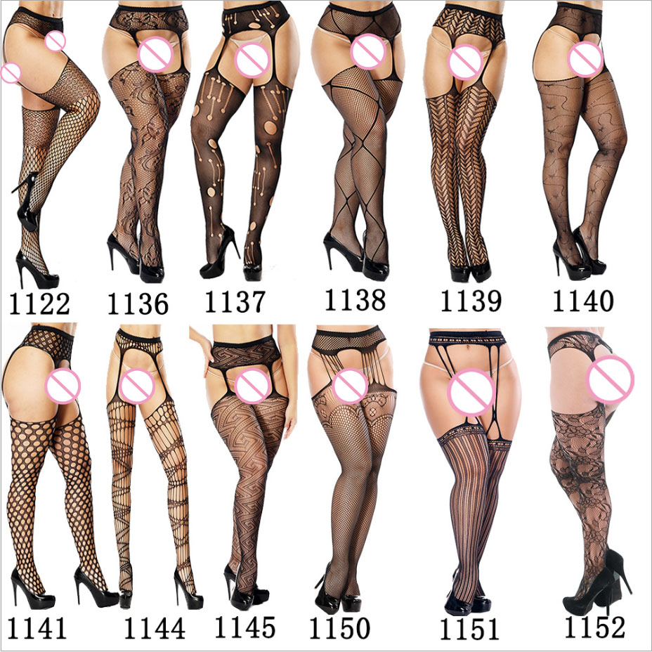 11 style Women Girls tight Sexy body Stockings open crotch waist fishnet stockings Sheer Party Tights Open Crotch Leggings 588