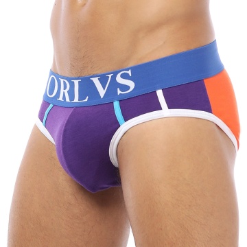 ORLVS Sexy Men Briefs Soft Breathable Underwear Comfortable Solid Underpants Homme Panties