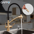 GAPPO kitchen Faucet kitchen water mixer brass waterfall taps rotated torneira para cozinha faucet mixer kitchen sink faucet