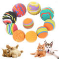 New Cat Toy Rainbow Ball Colorful Ball Interactive Pet Kitten Scratch Natural Foam EVA Ball Pet Supplies Product Goods For Cats