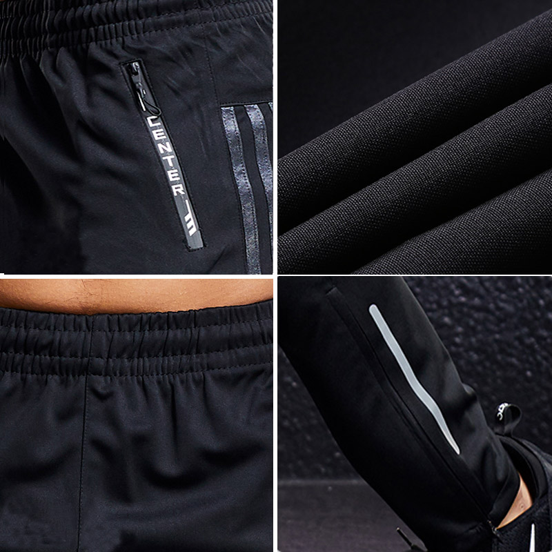 Men Sport Pants Running Pants Plus size 5XL With Zipper Pockets workout Training Joggings Pants Soccer Pants Fitness For male