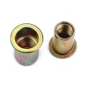 20PCS M3,M4, M5, M6, M8 Zinc Plated Carbon Steel Rivet Nut Flat Head Threaded Rivet Insert Nutsert Cap Rivet Nut