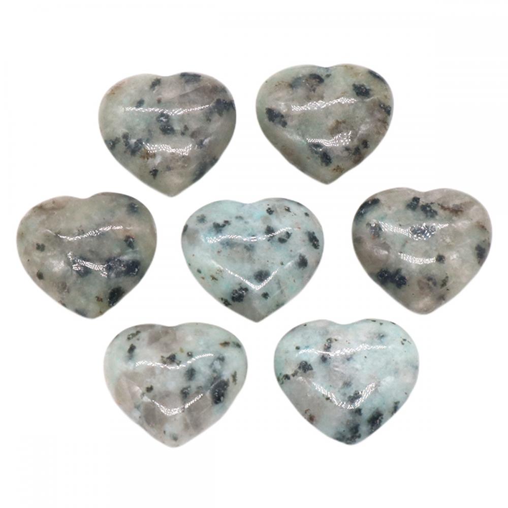 Love Heart Crystal Stones 0.8 Inch Worry Palm Pocket Healing Chakra