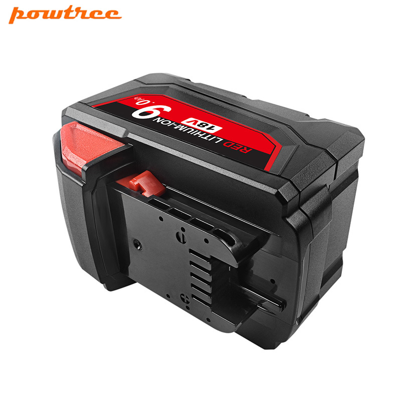 Powtree For Milwaukee M18 9000mAh 18V M18 Power Tools Rechargeable Li-ion Battery Replacement 48-11-1815 48-11-1850 48-11-1840