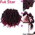 Full Star Pre-twisted Spring Twist Hair 10 inch Passion Twists Crochet Braids Short Curly Bomb Twist Braiding Hair for Women