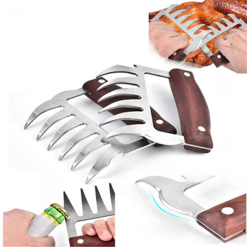 BBQ Accessories Meat Shredder Strong Pulled Pork Puller BBQ Fork Bear Claw Vegetable Slicer Cutters Beer Opener Cooking Tool