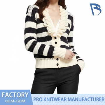 Trendy Women's Striped Knitted Top