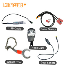 BAFANG BBS Motor Accessories Parts Gear Shift Sensor/ Hydraulic Brake Sensor/ 6V Head Light/ USB Programming Cable/ Wrench Tool