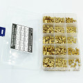 420Pcs M2 M3 M4 M5 Brass Insert Nut Metric Female Thread Brass Knurled Nut Threaded Insert Embedment Nuts Assortment Kit